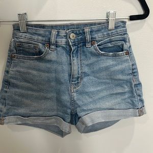 high rise american eagle jean shorts